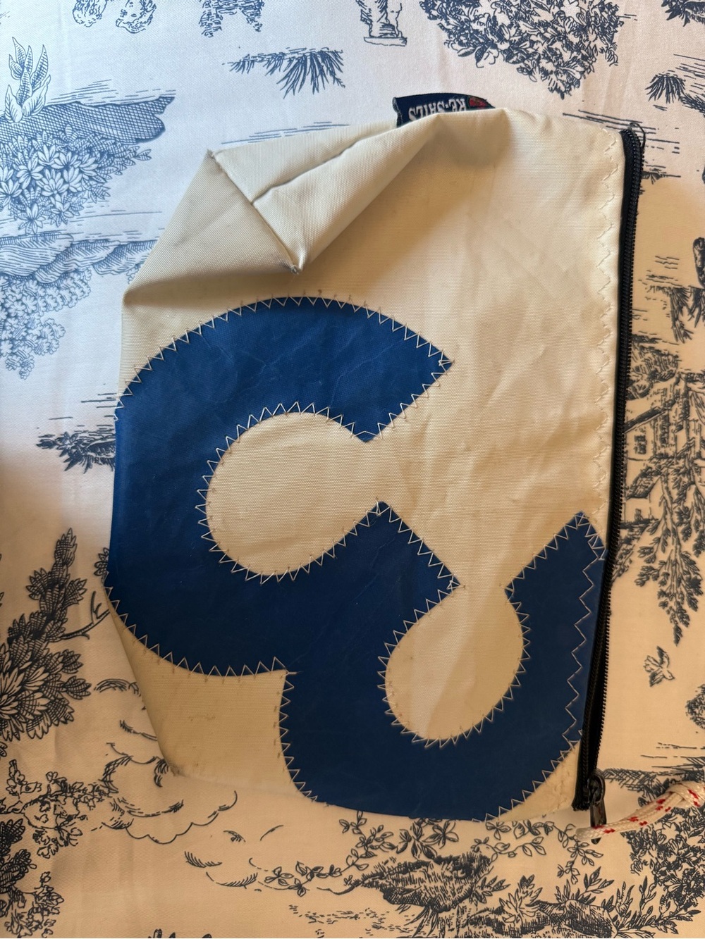 Ralph Lauren Cream and Navy Mini Bag